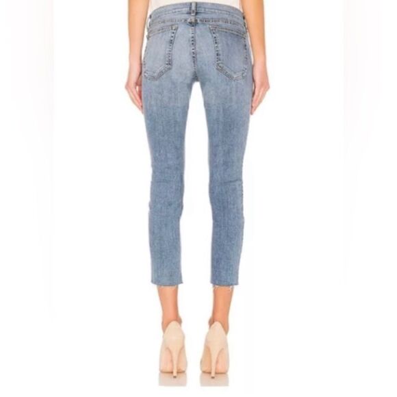Women RAG & BONE Blue Dre Capri Alphaville Denim Skinny Raw Hem Jeans Sz 27 - Picture 1 of 10